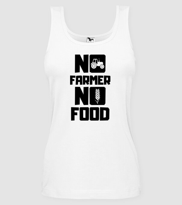 No Farmer No Food minta fehér pólón