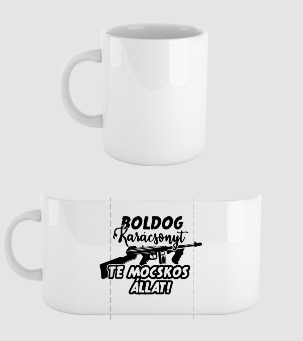 Boldog Karácsonyt tartsd meg az aprót minta fehér pólón