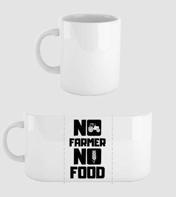 No Farmer No Food minta fehér pólón