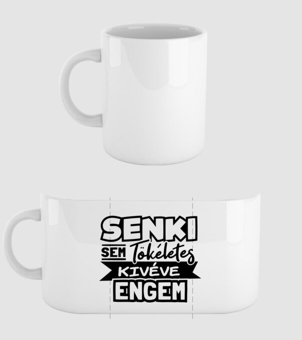 Senki sem tökéletes kivéve engem minta fehér pólón