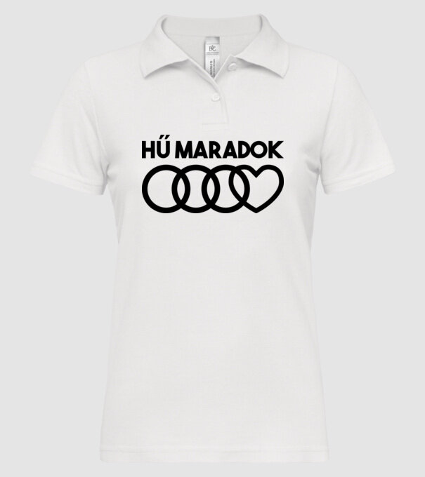Hű maradok, audis minta. minta fehér pólón