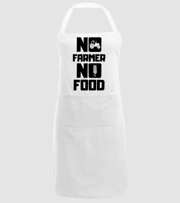 No Farmer No Food minta fehér pólón