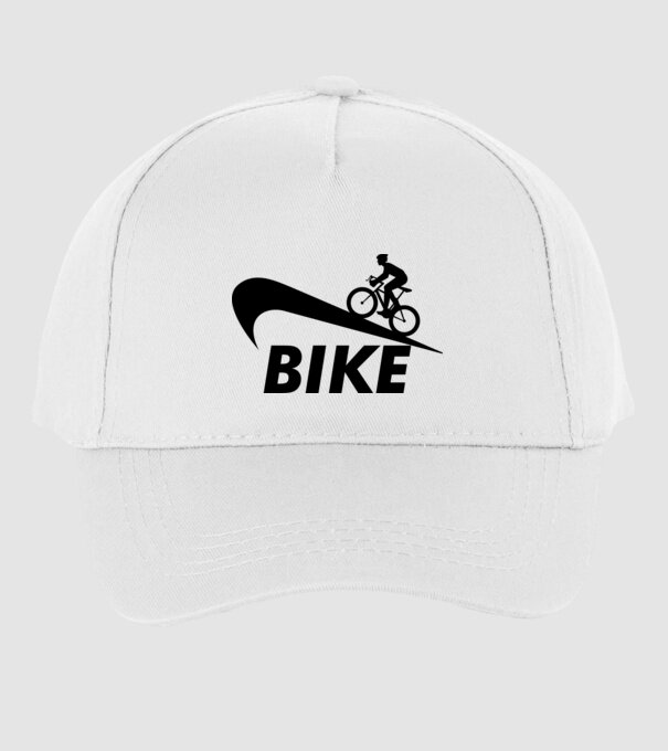 Bike, márkaparódia minta fehér pólón