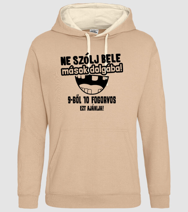 Ne szólj bele mások dolgába minta homokszín pólón