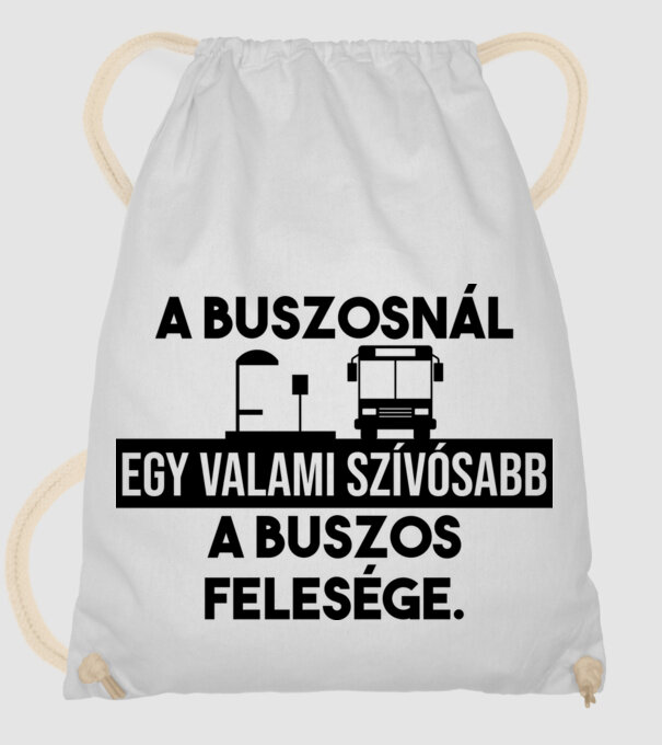 A buszosnál egy valamiszívósabb minta fehér pólón