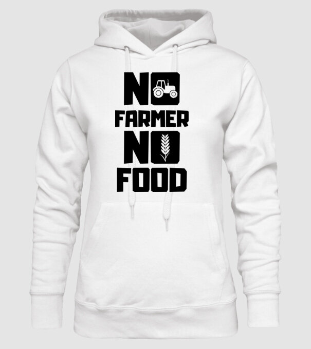 No Farmer No Food minta fehér pólón