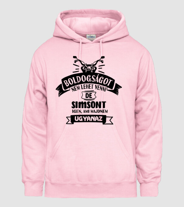 Boldogságot nem lehet venni de simsont igen minta világos rózsaszín pólón