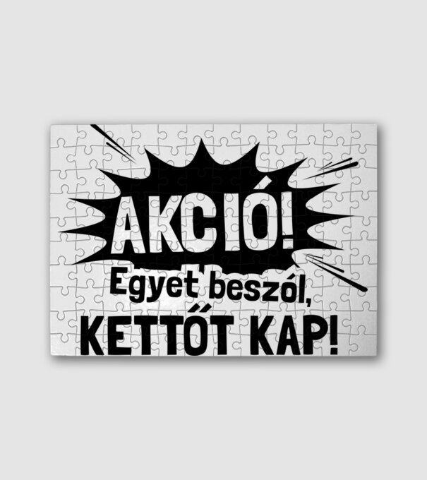 Akció egyet beszól kettőt kap minta fehér pólón