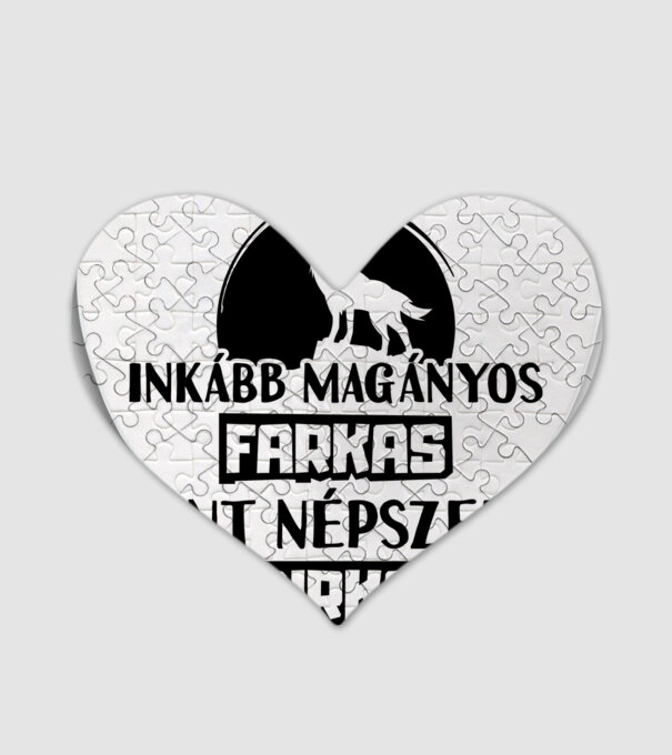 Inkább magányos farkas mint népszerű birka minta fehér pólón