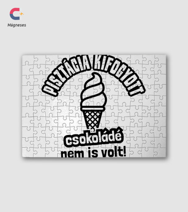 A pisztácia kifogyott, csokoládé nem is volt. minta fehér pólón