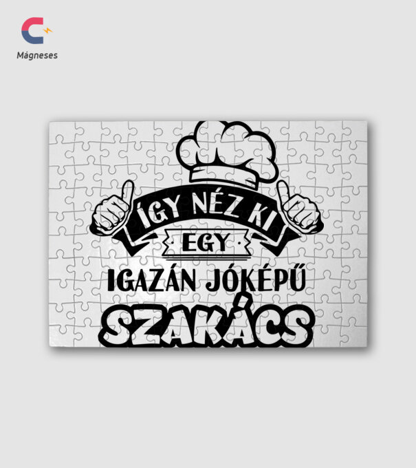 Így néz ki egy jóképű szakács minta fehér pólón