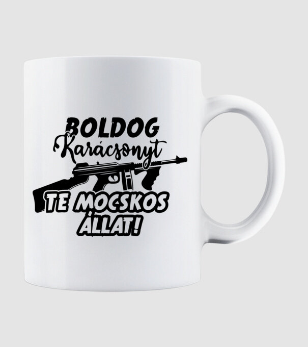 Boldog Karácsonyt tartsd meg az aprót minta fehér pólón