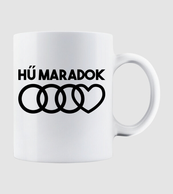 Hű maradok, audis minta. minta fehér pólón