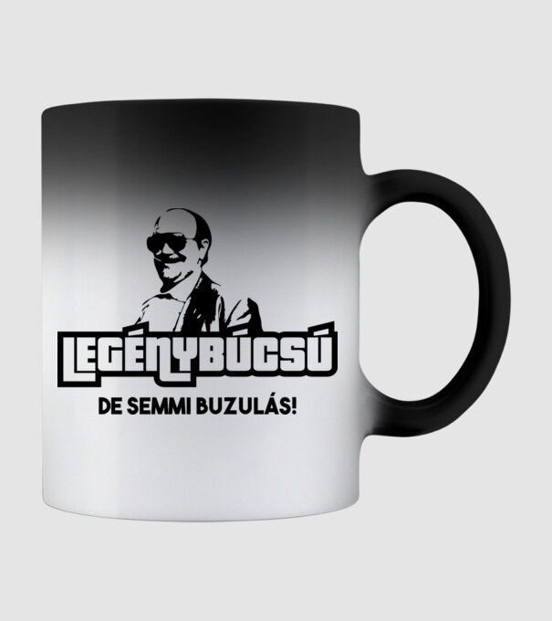 Legénybúcsú semmi buzulás minta fekete pólón