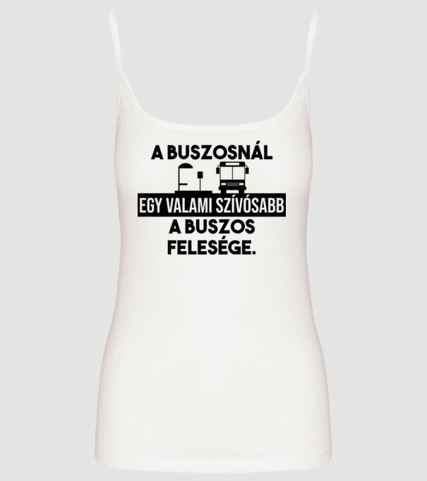 A buszosnál egy valamiszívósabb minta fehér pólón