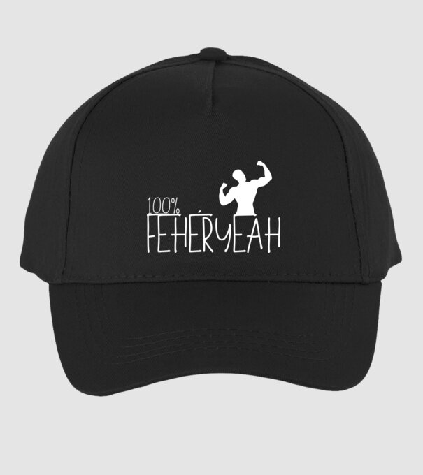 100 FEHÉRYEAH minta fekete pólón