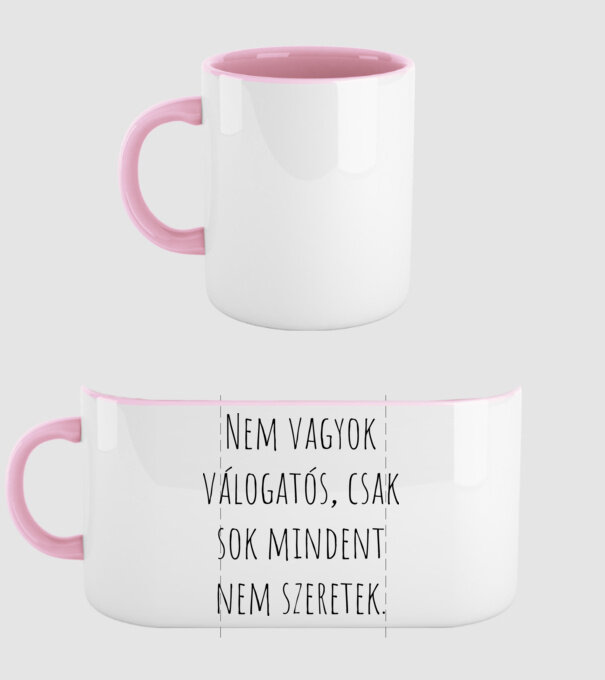 Vicces, vidám, szarkasztikus minta világos rózsaszín pólón
