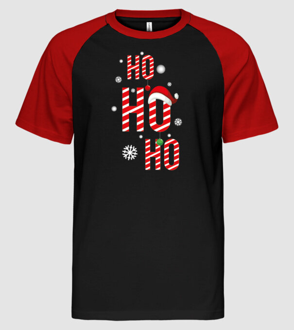 Ho ho ho minta fekete/piros pólón