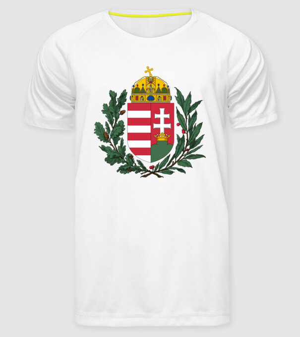 Magyar címer minta fehér pólón