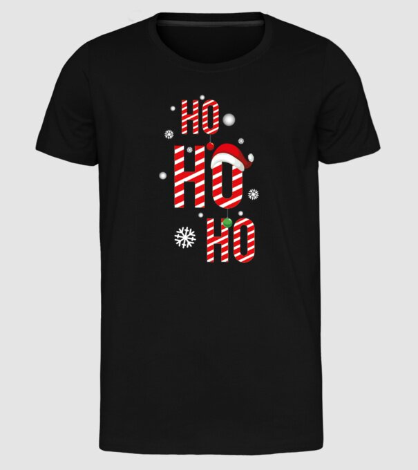 Ho ho ho minta fekete pólón