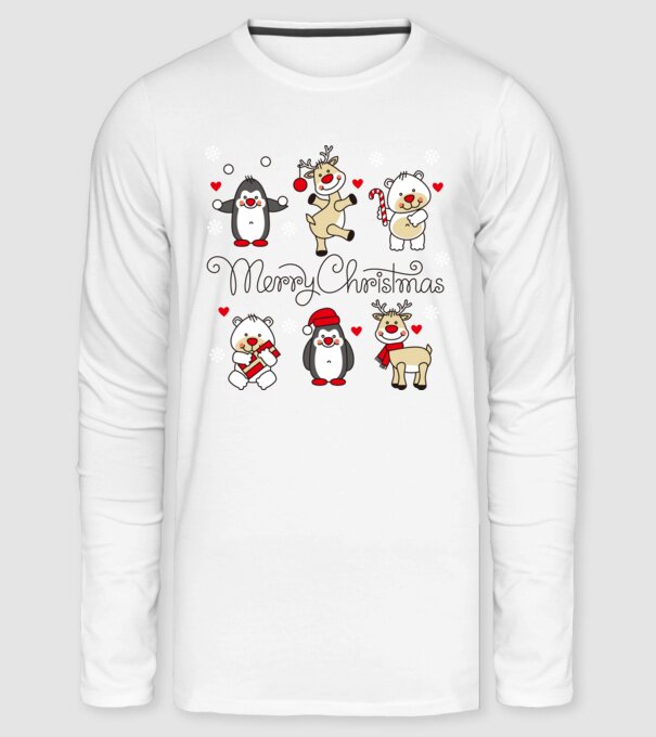 Merry Christmas minta fehér pólón