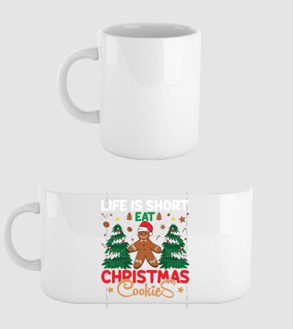 Christmas Mézi minta fehér pólón