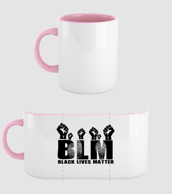 Black lives matter BLM minta világos rózsaszín pólón