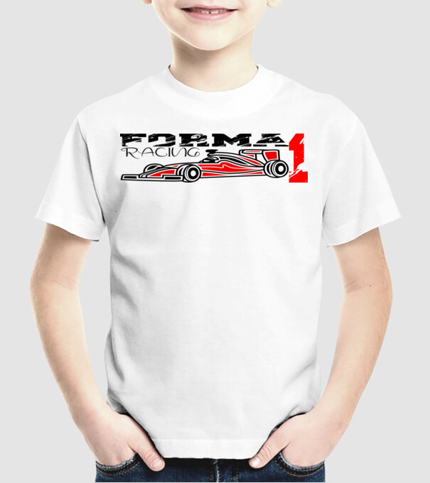 Forma1 minta fehér pólón