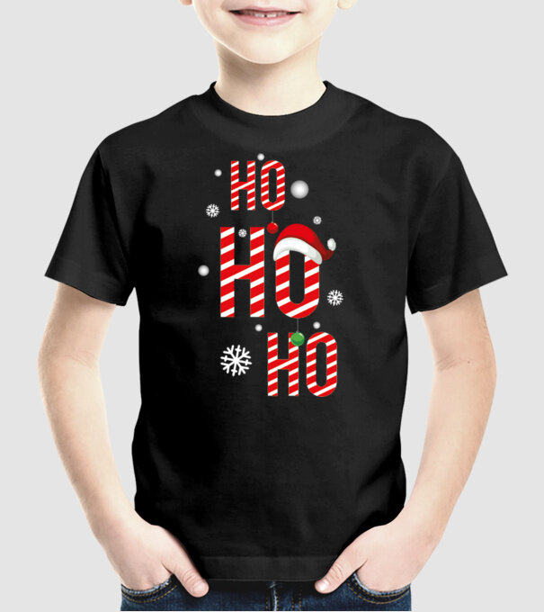 Ho ho ho minta fekete pólón