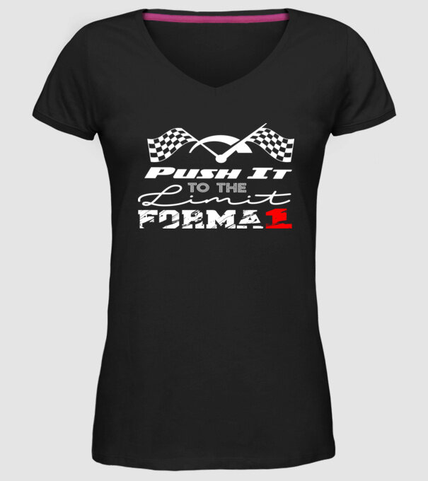 Forma fehér minta fekete pólón