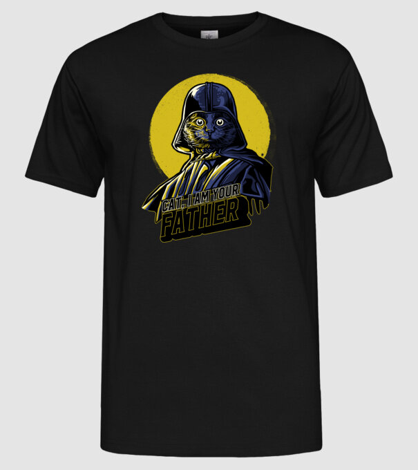 CatVader minta fekete pólón