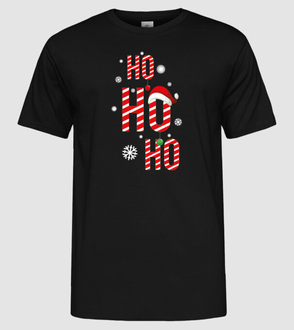 Ho ho ho minta fekete pólón