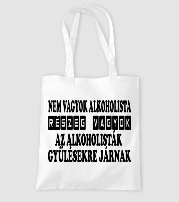 Részeg minta fehér pólón
