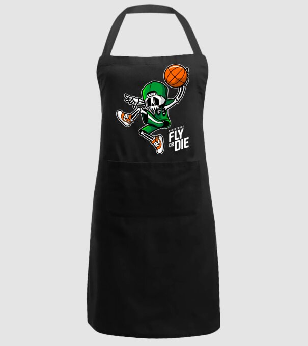 BasketBone minta fekete pólón