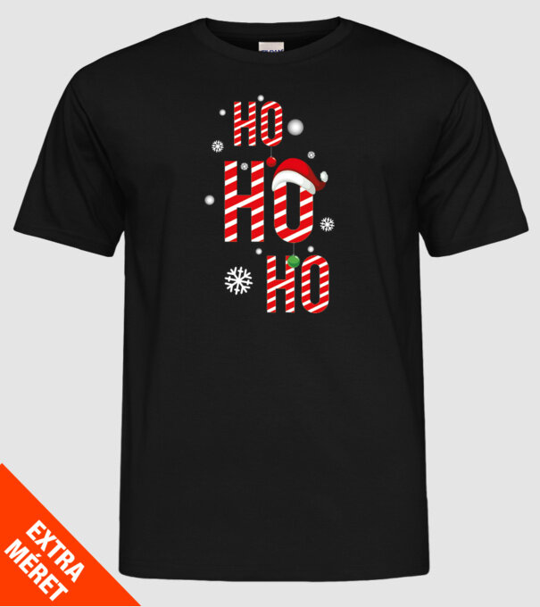 Ho ho ho minta fekete pólón