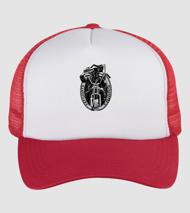Chopper minta fehér/piros pólón