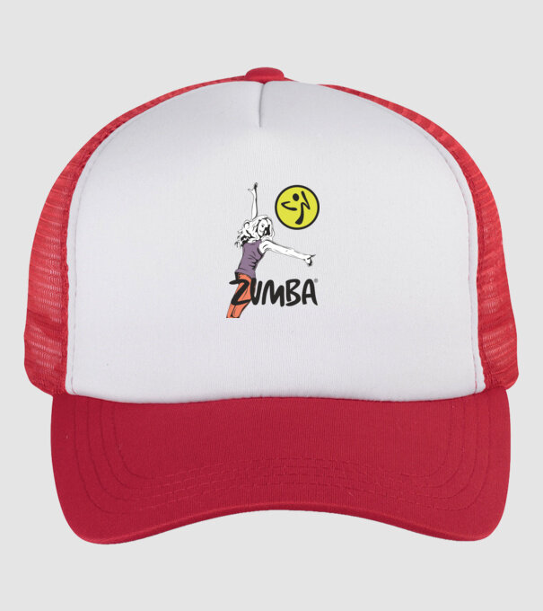 Zumba minta fehér/piros pólón