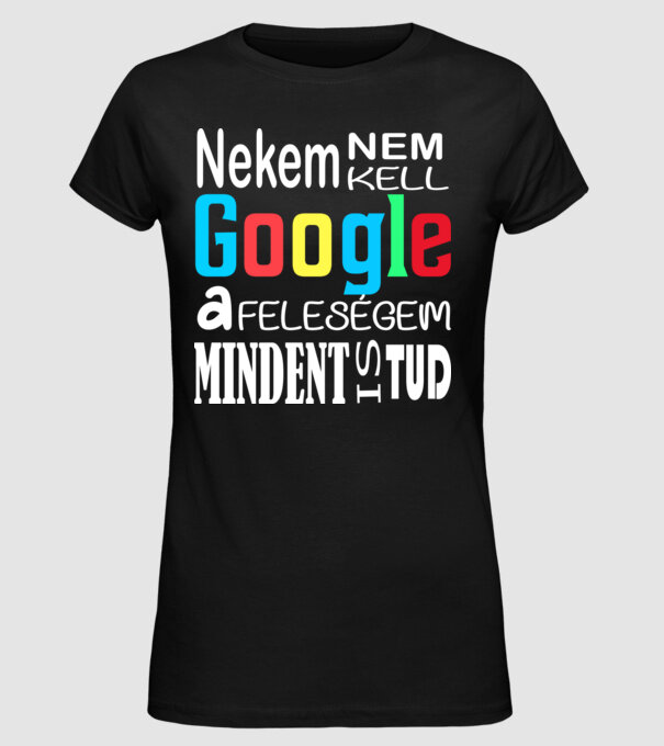 Google minta fekete pólón
