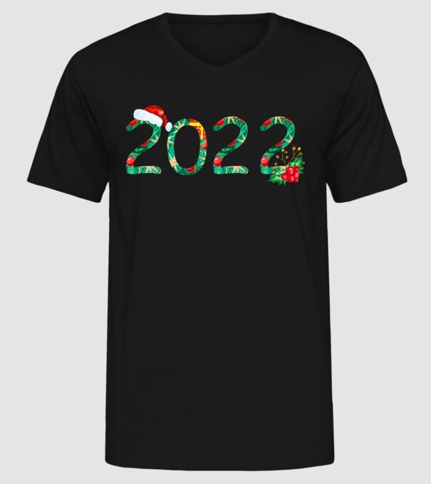 2022 minta fekete pólón