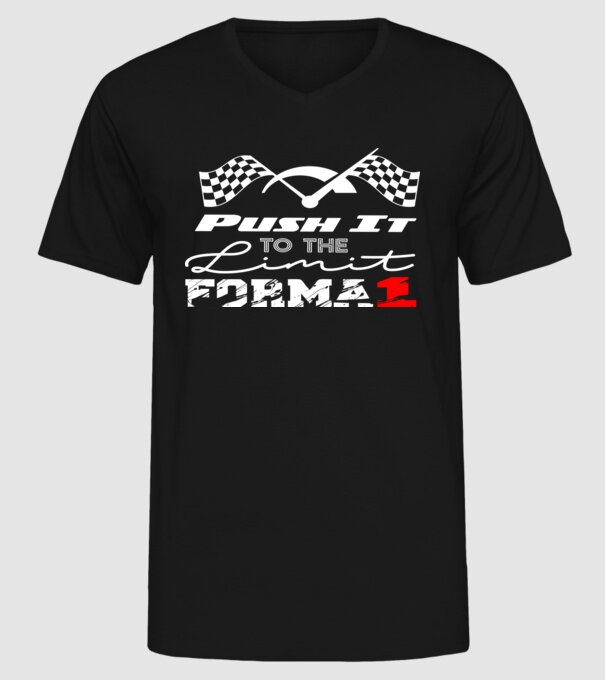 Forma fehér minta fekete pólón