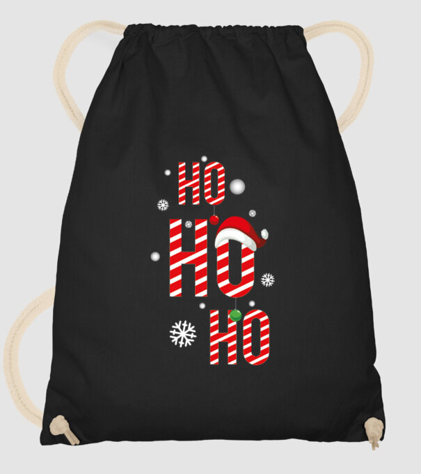 Ho ho ho minta fekete pólón