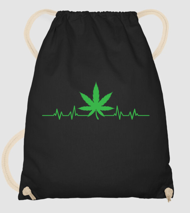Marijuana Ekg minta fekete pólón