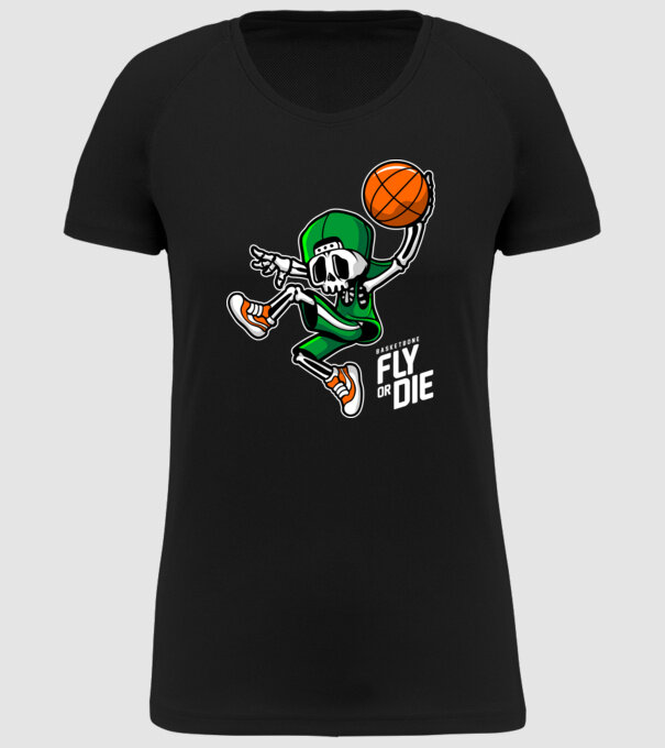 BasketBone minta fekete pólón