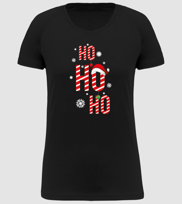 Ho ho ho minta fekete pólón