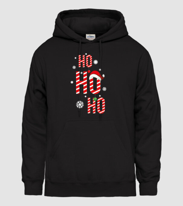 Ho ho ho minta fekete pólón