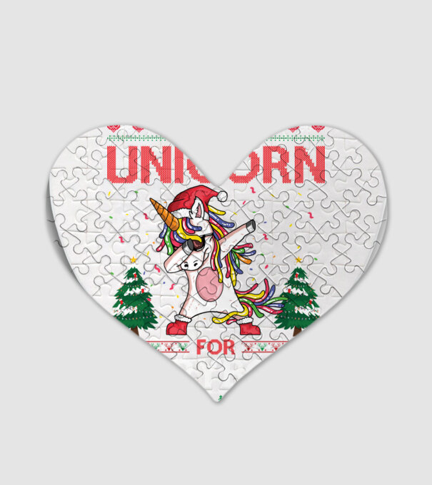 Dab Christmas Unicorn minta fehér pólón