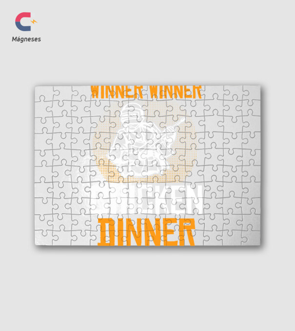 Pubg Chicken dinner minta fehér pólón