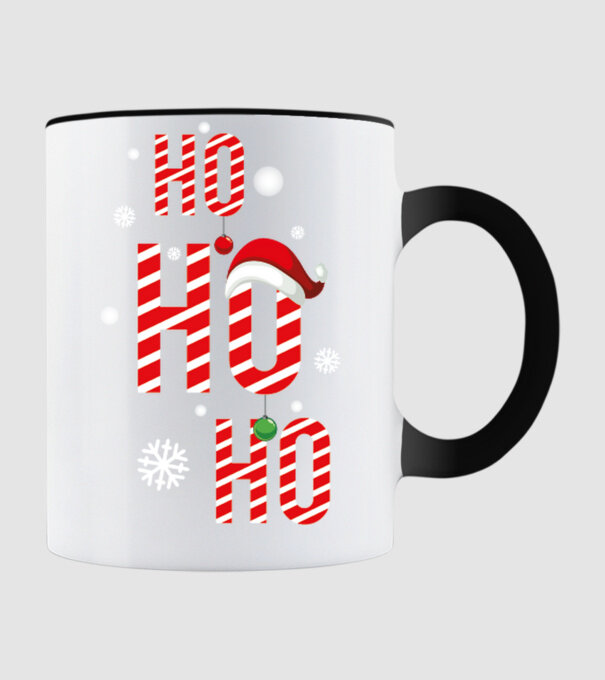 Ho ho ho minta fekete pólón