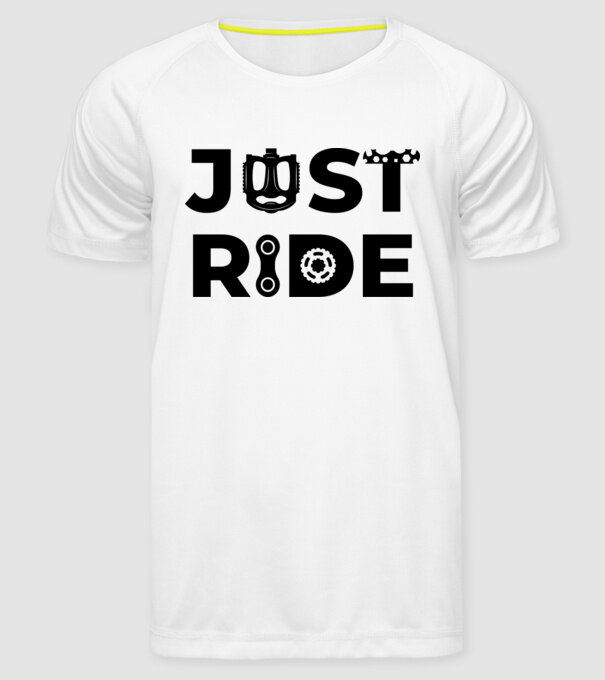 Just ride minta fehér pólón