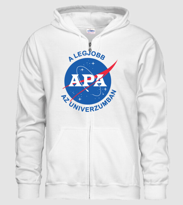 A legjobb apa az univerzumban minta fehér pólón